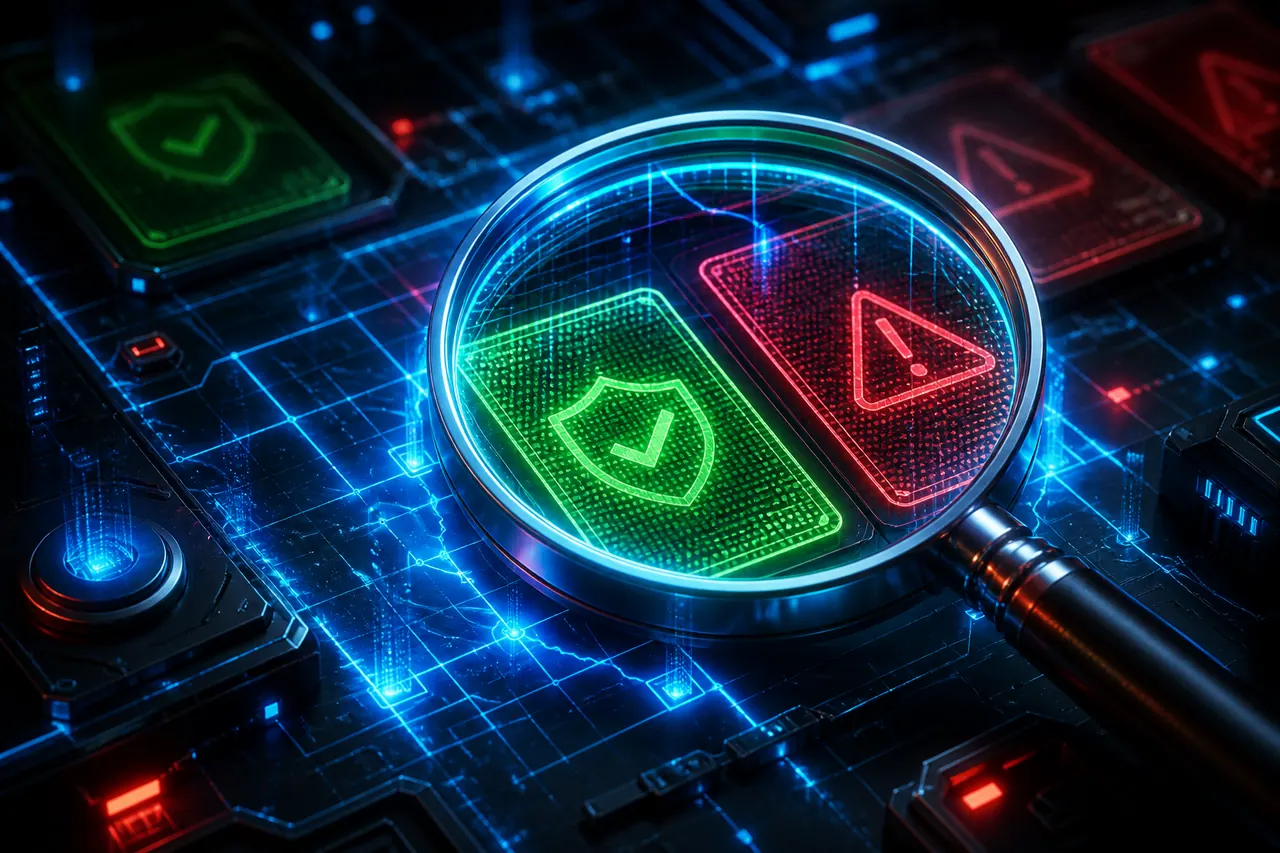 Colour Trading App Hack illustration with neon blue background, green card tile, and gold coin accents