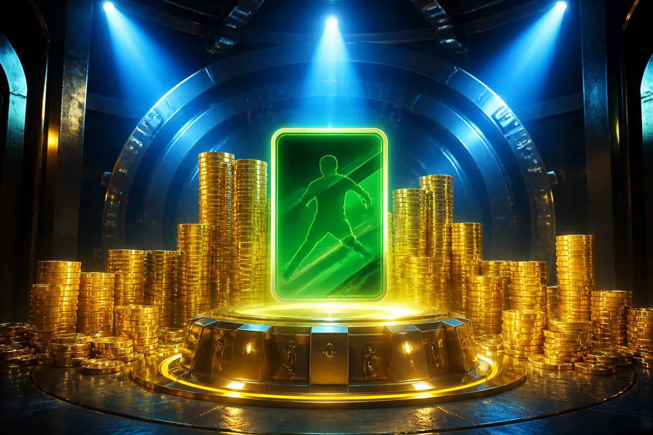 Colour Trading App Real Money illustration with neon blue background, green card tile, and gold coin accents